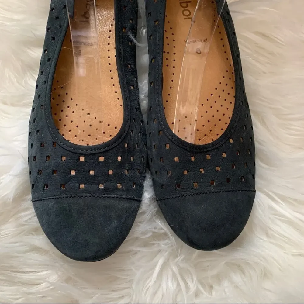 Gabor Dancin Suede perforated Ballet flat sz 8 - Picture 3 of 9
